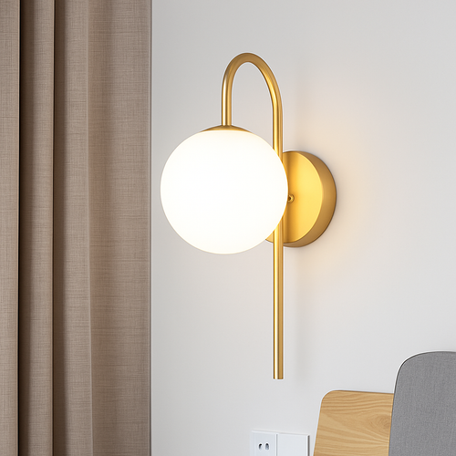 applique murale led en forme de boule de verre pour hôtel bar boutique - vue 2 sur 8