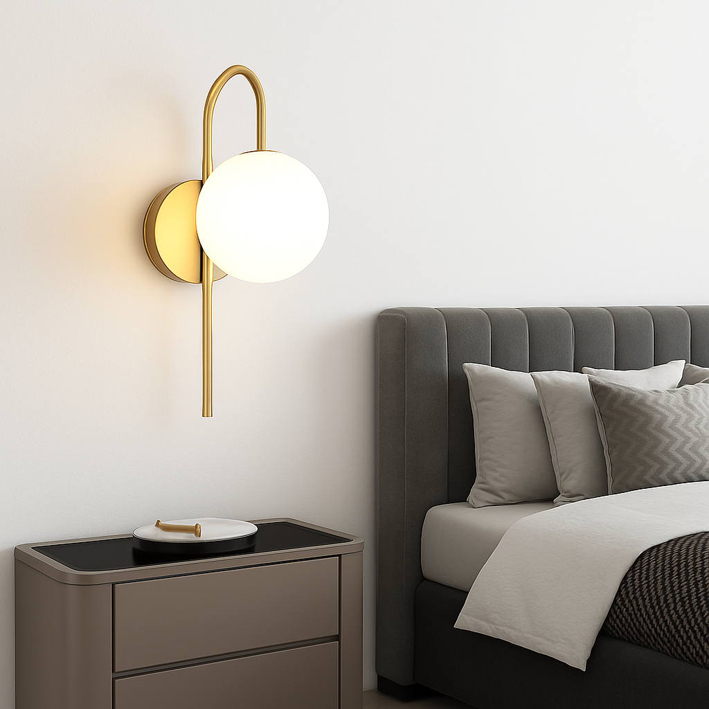 applique murale led en forme de boule de verre pour hôtel bar boutique - vue 3 sur 8