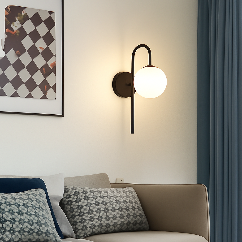 applique murale led en forme de boule de verre pour hôtel bar boutique - vue 5 sur 8