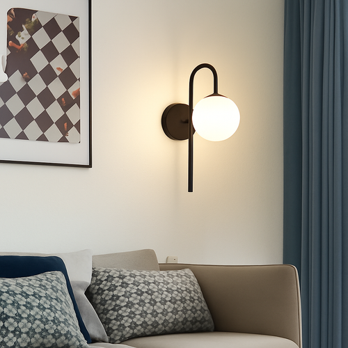 applique murale led en forme de boule de verre pour hôtel bar boutique - vue 5 sur 8