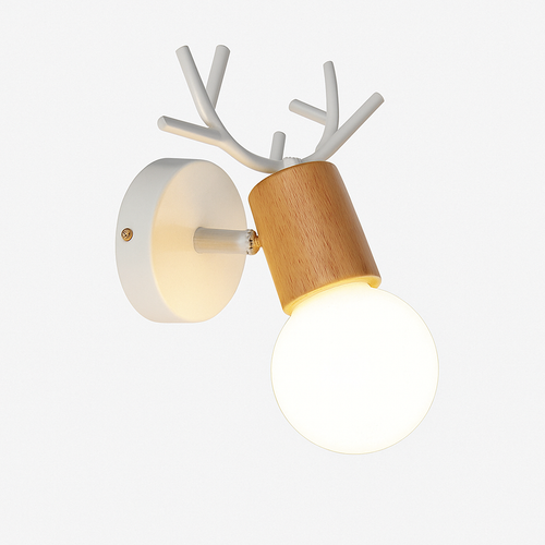 Applique murale LED en forme de cerf en bois Novelty - vue 8 sur 9