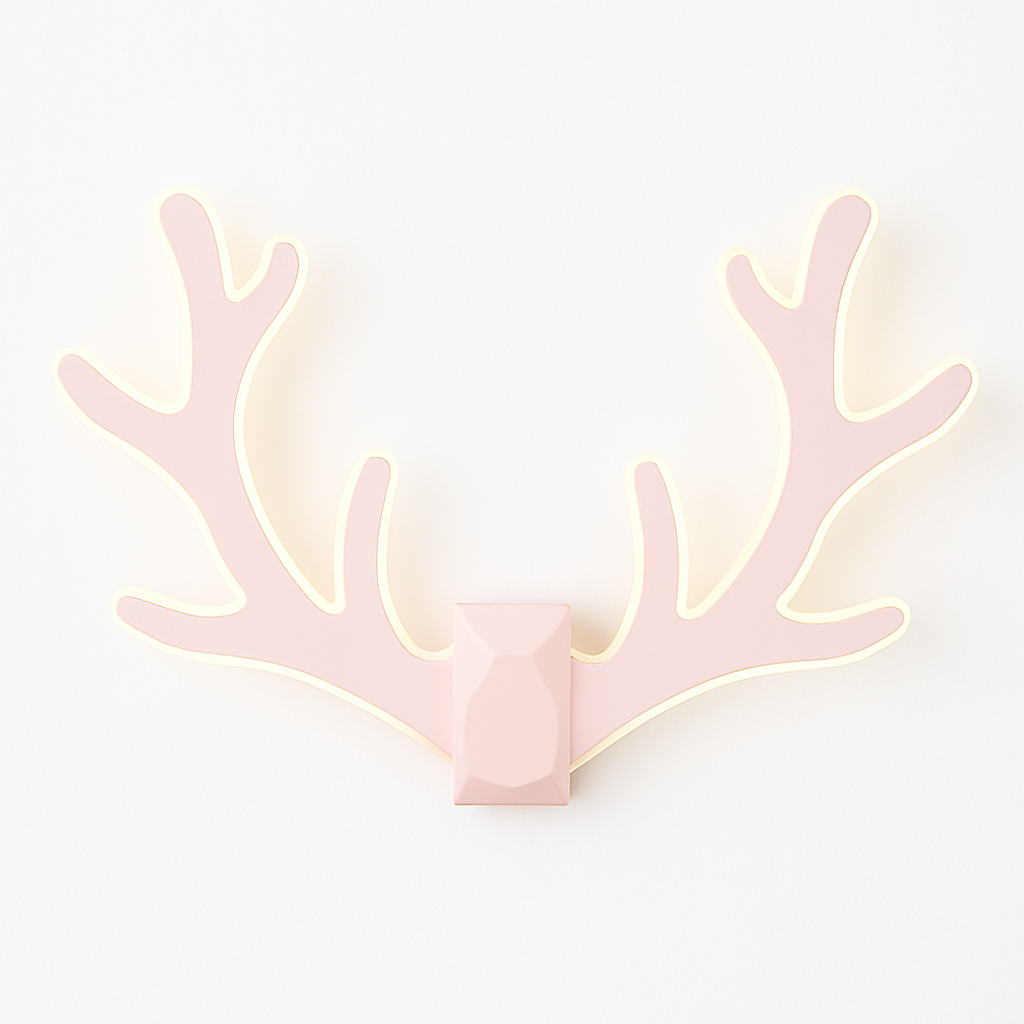 Applique murale LED en forme de corne cerf colorée