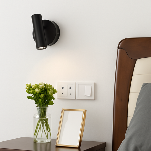 applique murale led en laiton avec interrupteur pour éclairage intérieur - vue 3 sur 9