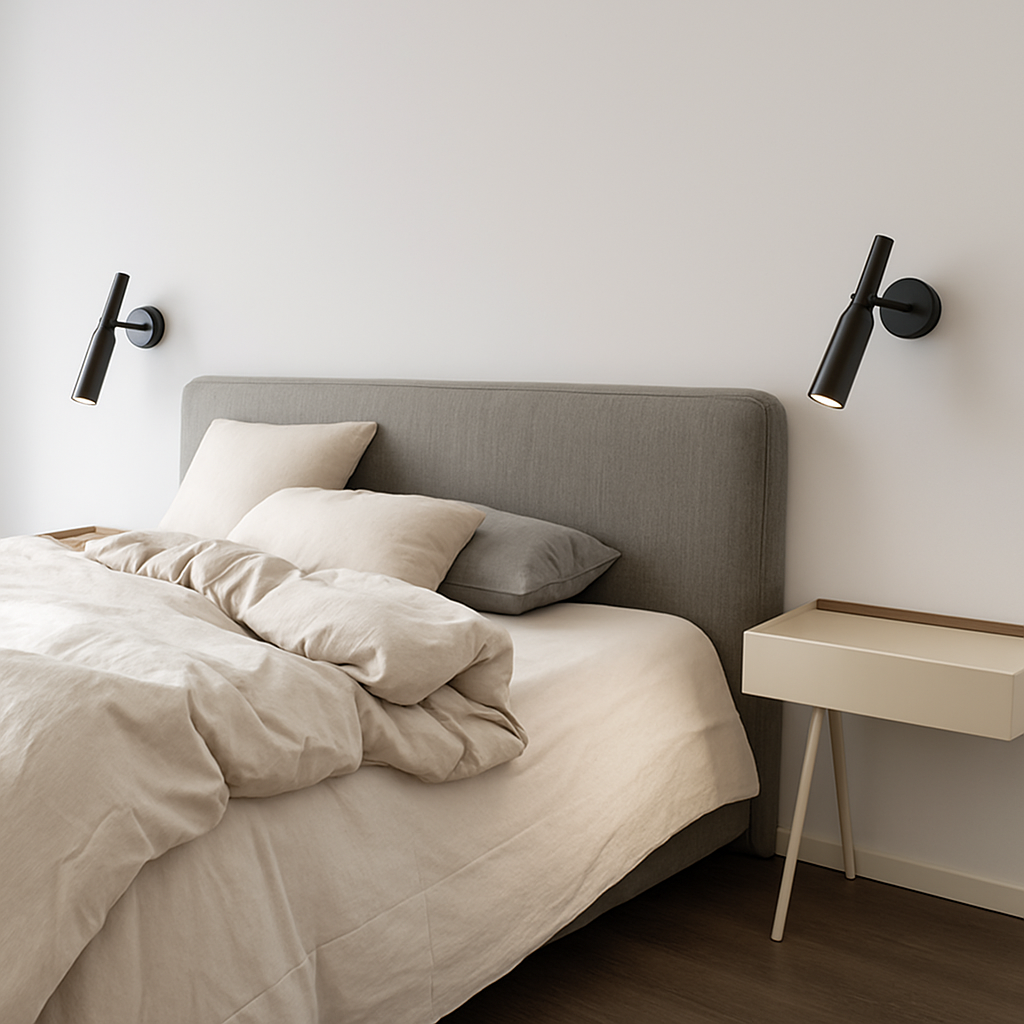Applique murale led en laiton avec variateur rotatif pour lecture - vue 4 sur 8
