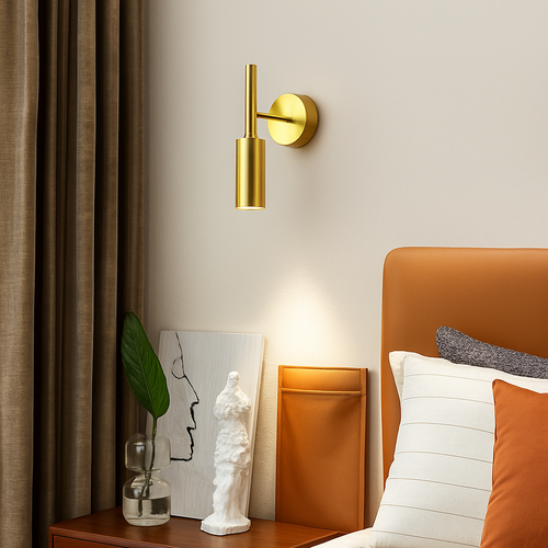 applique murale led en laiton rotative avec variateur de température - vue 4 sur 8