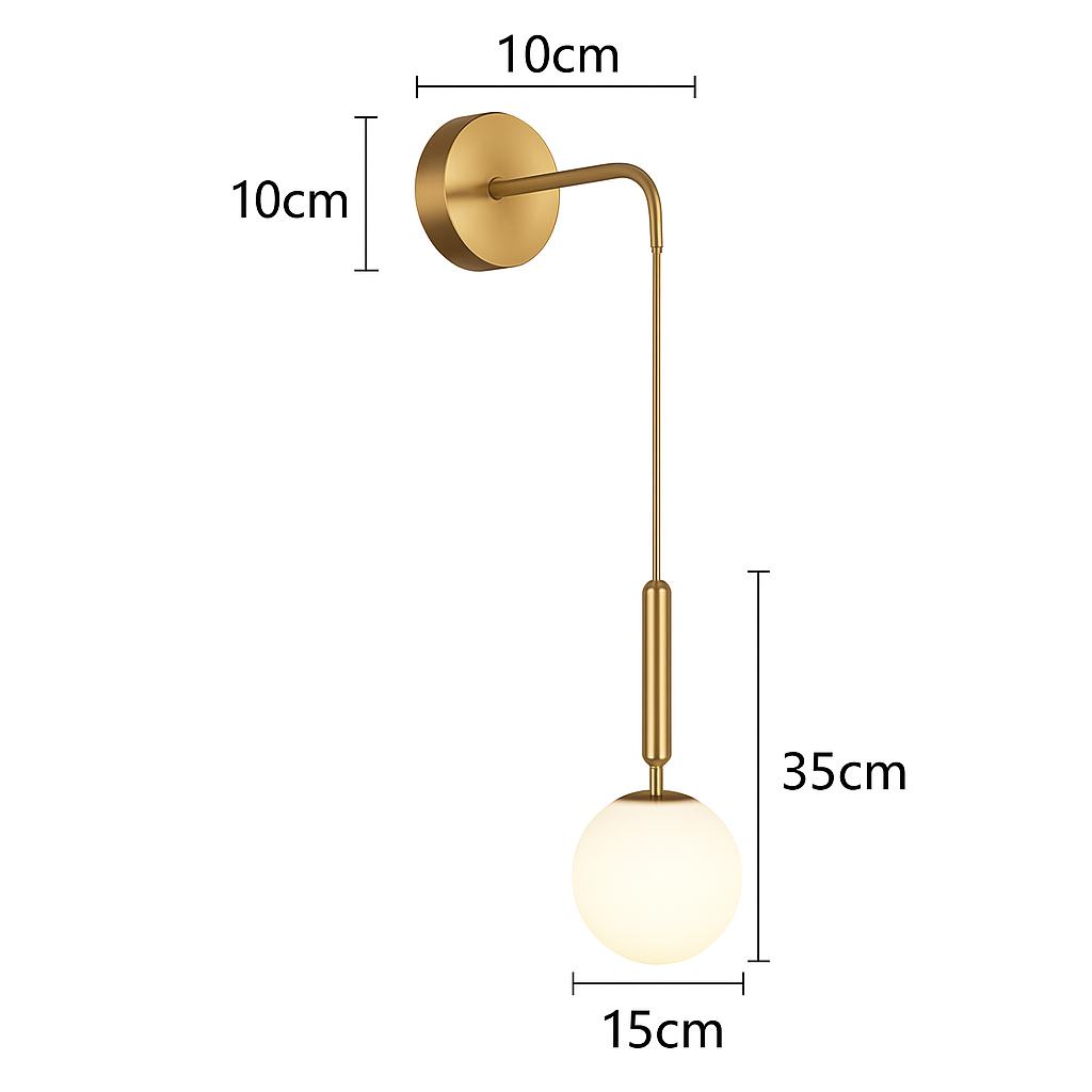 Applique murale LED en verre Simple et moderne - vue 7 sur 10