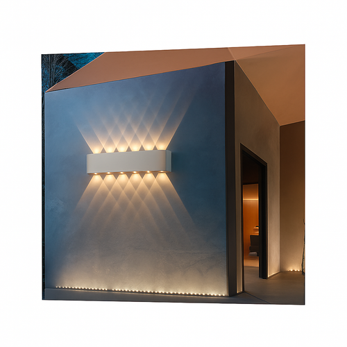 applique murale led extérieure en aluminium haute luminosité pour jardin et cour - vue 3 sur 8
