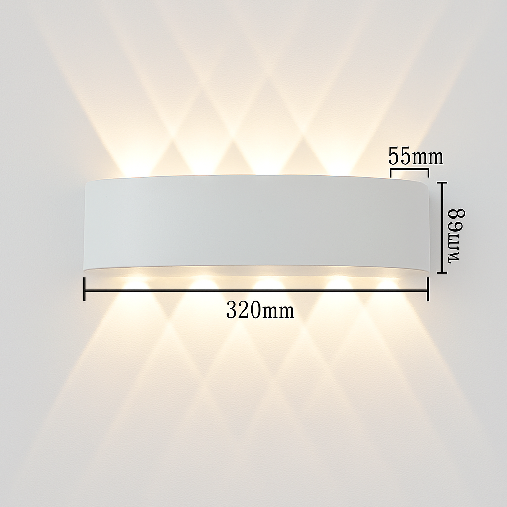 applique murale led extérieure en aluminium haute luminosité pour jardin et cour - vue 5 sur 8