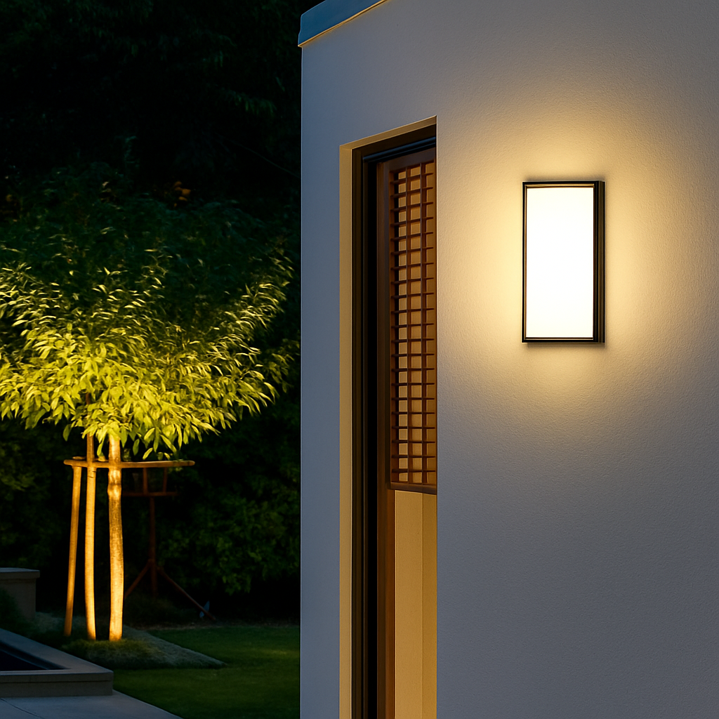 applique murale led extérieure en aluminium imperméable et décorative - vue 10 sur 11