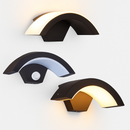 applique murale led extérieure étanche en forme de lune créative