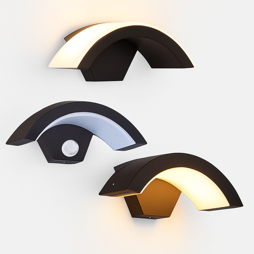 applique murale led extérieure étanche en forme de lune créative - vue 2 sur 10