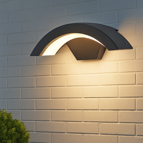 applique murale led extérieure étanche en forme de lune créative - vue 3 sur 10