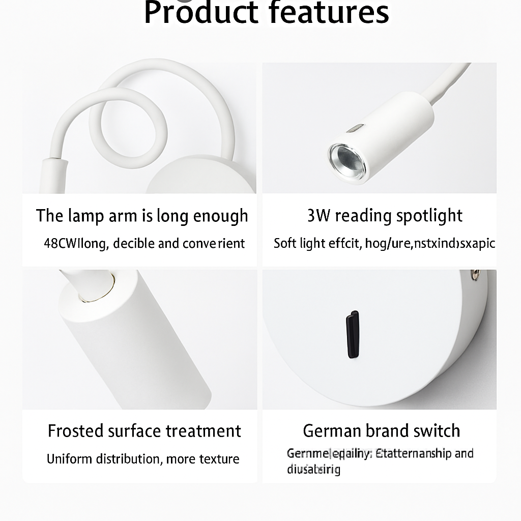 Applique murale led flexible avec interrupteur pour intérieur - vue 5 sur 5
