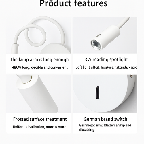 Applique murale led flexible avec interrupteur pour intérieur - vue 6 sur 5
