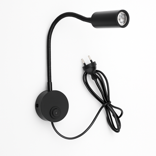 applique murale led flexible à col de cygne avec cordon de prise - vue 6 sur 12