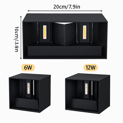 Applique murale LED haut et bas étanche IP65 - vue 11 sur 12