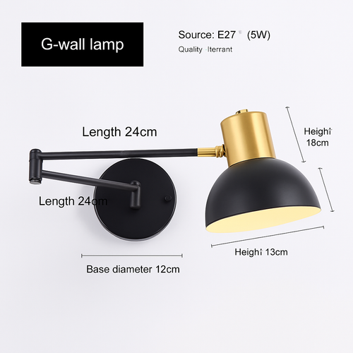 applique murale led à intensité variable pour lecture et étude - vue 9 sur 14
