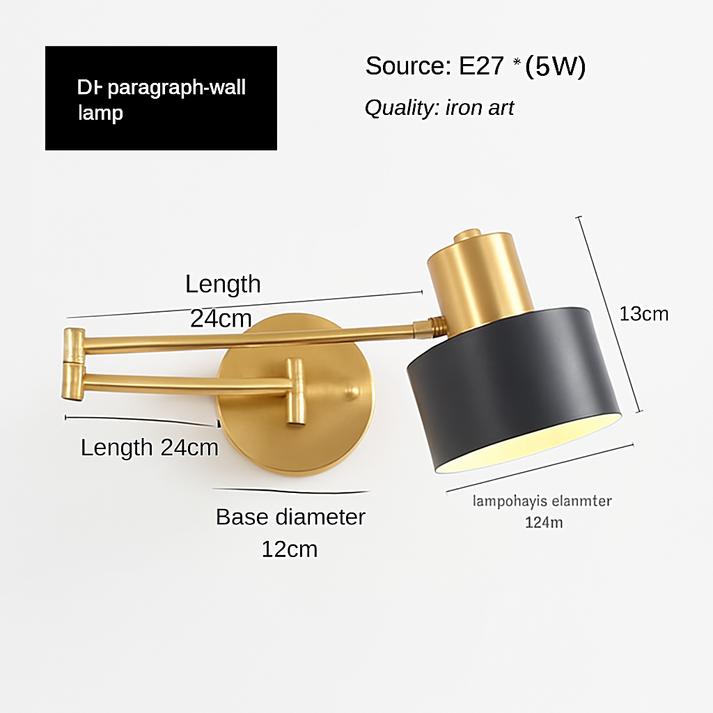 applique murale led à intensité variable pour lecture et étude - vue 9 sur 14
