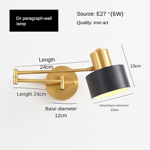 applique murale led à intensité variable pour lecture et étude - vue 10 sur 14
