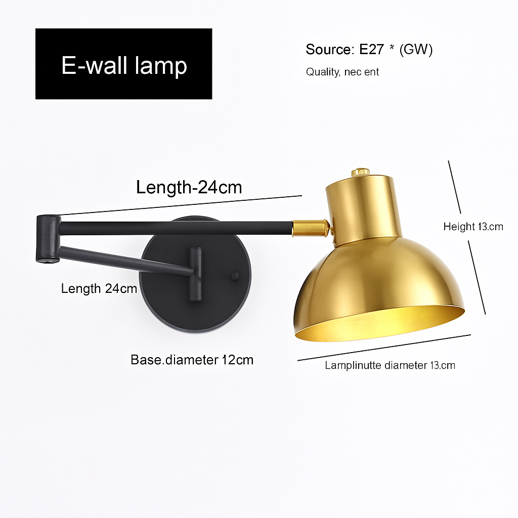 applique murale led à intensité variable pour lecture et étude - vue 10 sur 14
