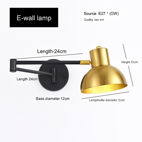 applique murale led à intensité variable pour lecture et étude - vue 11 sur 14