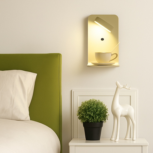 Applique murale LED lampe avec interrupteur et Port de chargement USB moderne 9W noir blanc allée chambre chevet Art éclairage décoration appliques murales - vue 6 sur 10