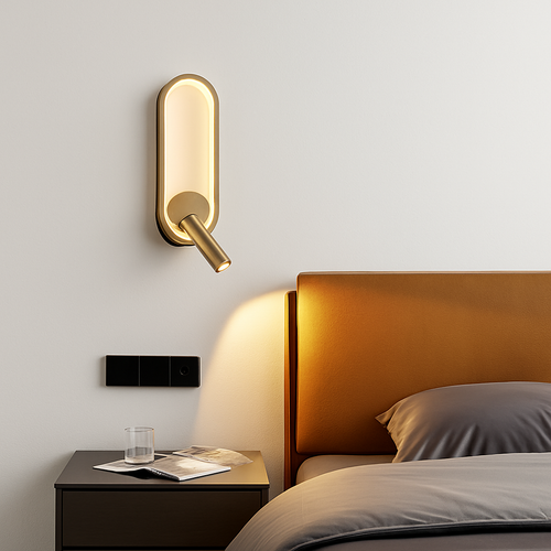 Applique murale LED lampe liseuse pour chambre hôtel tête de lit nuit livre lampe Rotation chevet avec intérieur LED Booklight 90-260V - vue 2 sur 8