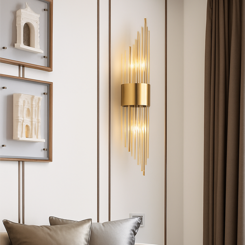 applique murale led luxe moderne dorée - vue 4 sur 15