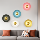 applique murale led macaron frisbee nordique décorative
