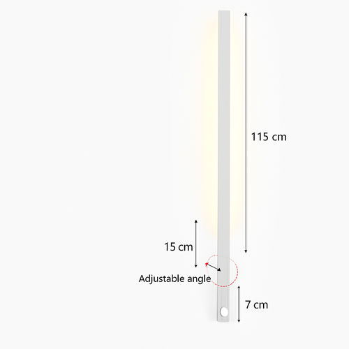 applique murale led minimaliste avec interrupteur angle réglable 3000k - vue 12 sur 18