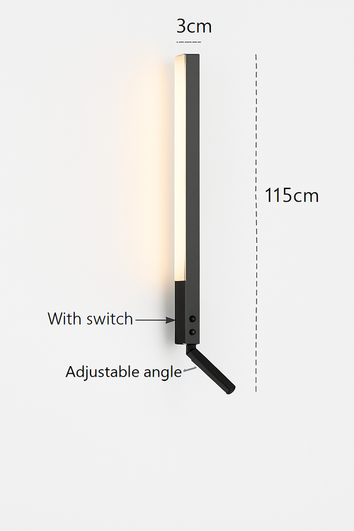 applique murale led minimaliste avec interrupteur angle réglable 3000k - vue 13 sur 18