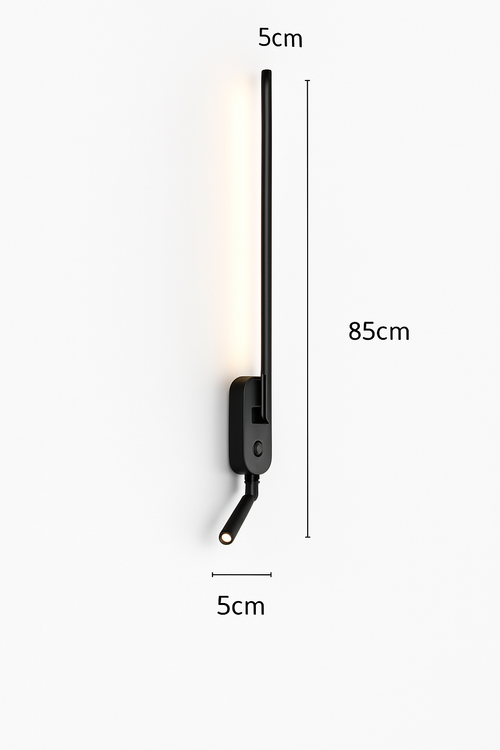applique murale led minimaliste avec interrupteur angle réglable 3000k - vue 15 sur 18
