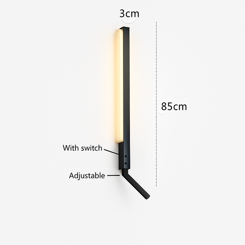 applique murale led minimaliste avec interrupteur angle réglable 3000k - vue 17 sur 18