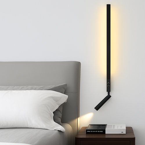 applique murale led minimaliste avec interrupteur angle réglable 3000k - vue 5 sur 18
