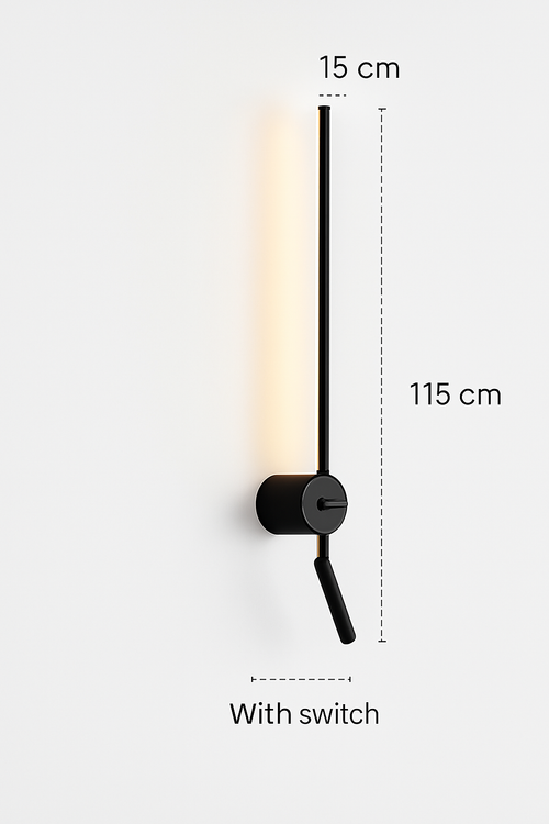 applique murale led minimaliste avec interrupteur angle réglable 3000k - vue 9 sur 18