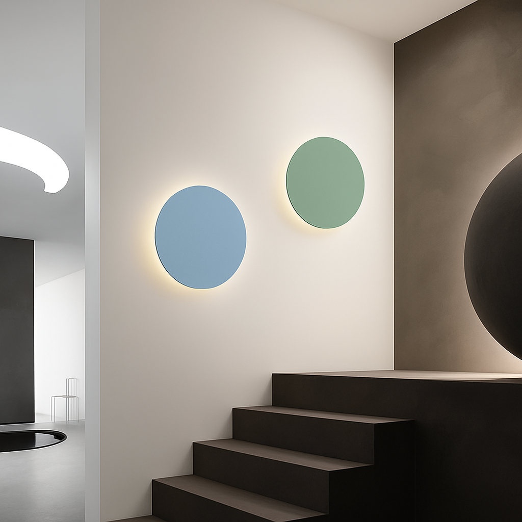 applique murale led minimaliste moderne en fer coloré