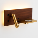 applique murale led moderne avec chargeur sans fil et rétro-éclairage usb
