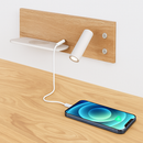 applique murale led moderne avec chargeur sans fil et rétro-éclairage usb