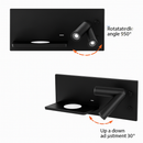 applique murale led moderne avec chargeur sans fil et rétro-éclairage usb
