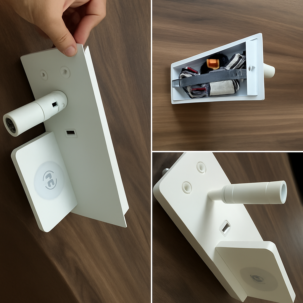 applique murale led moderne avec chargeur sans fil pour décoration intérieure - vue 5 sur 17