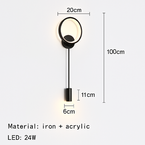 applique murale led moderne avec gradation de température