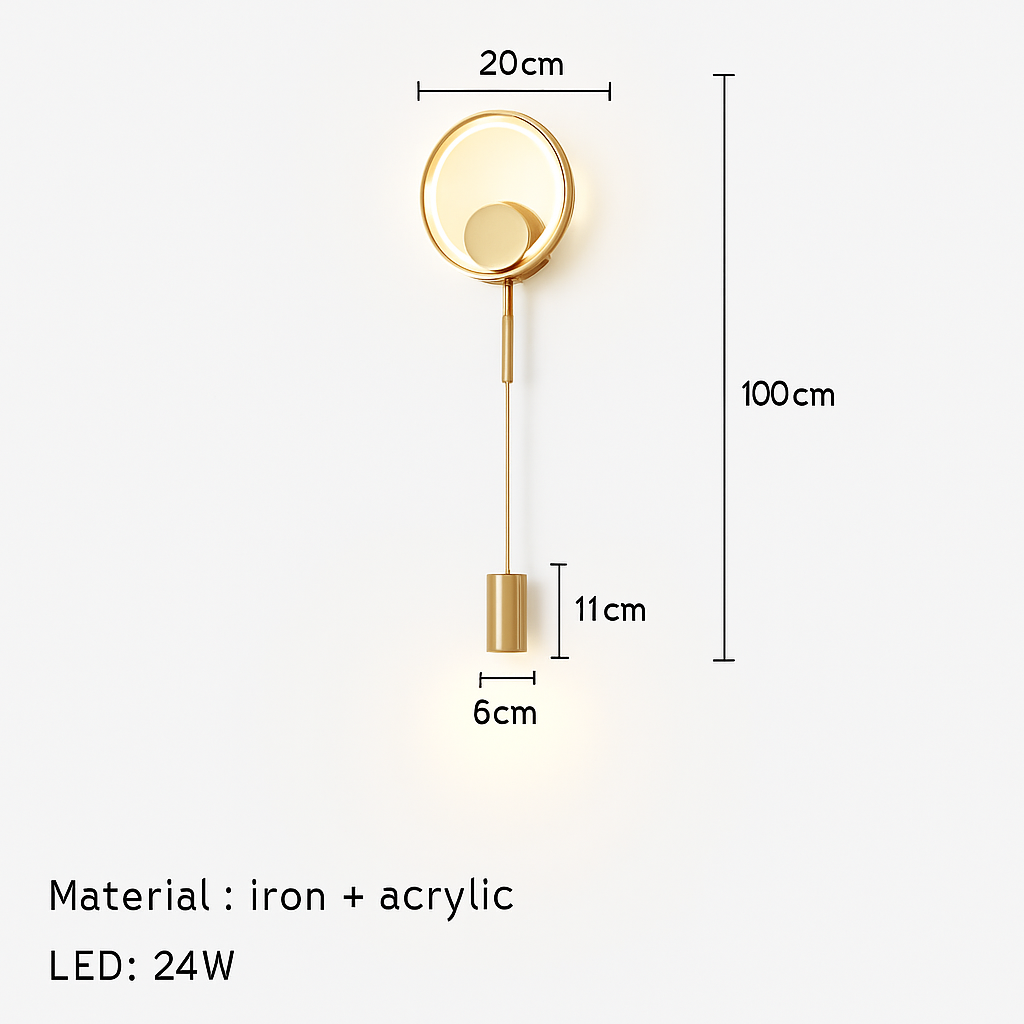 applique murale led moderne avec gradation de température - vue 7 sur 7