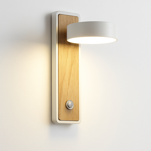 applique murale led moderne avec interrupteur pour lecture - vue 3 sur 8
