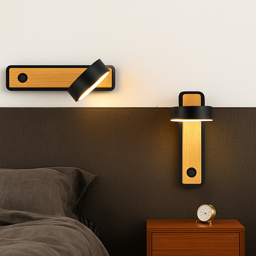 applique murale led moderne avec interrupteur pour lecture - vue 5 sur 8