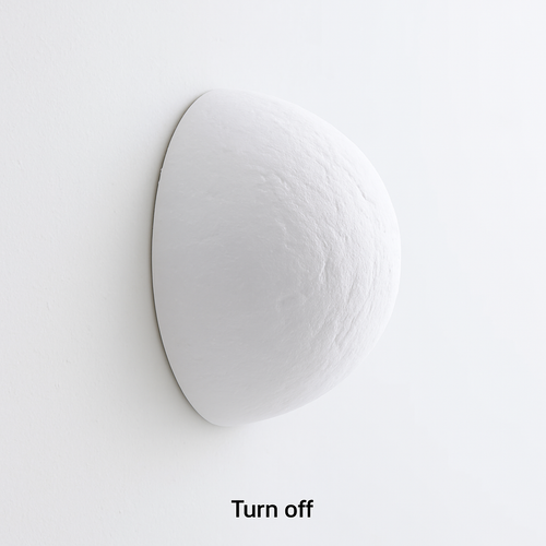 applique murale led moderne demi-cercle décor artistique impression 3d lunaire - vue 7 sur 7