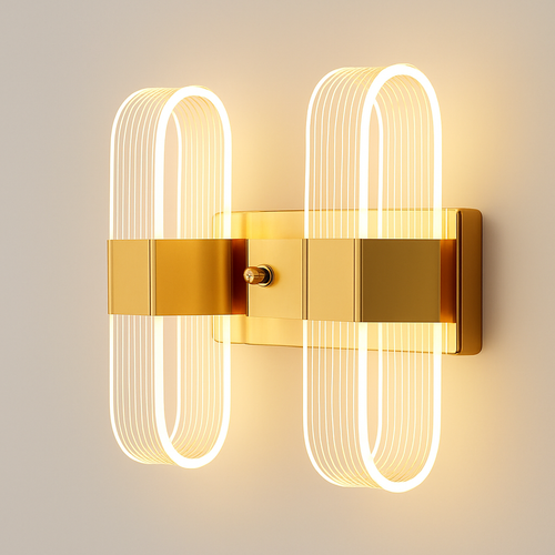 applique murale LED moderne elliptique pour décoration intérieure - vue 2 sur 9