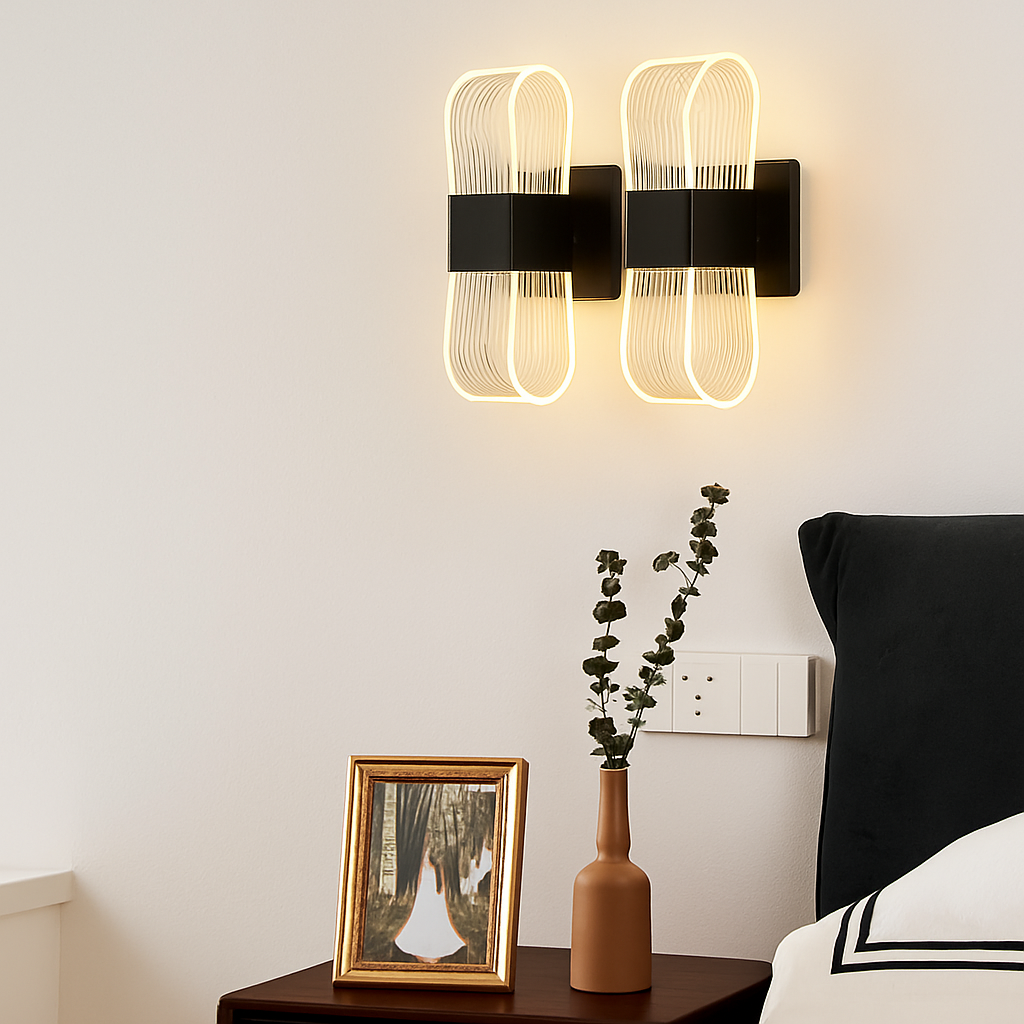 applique murale LED moderne elliptique pour décoration intérieure - vue 3 sur 9