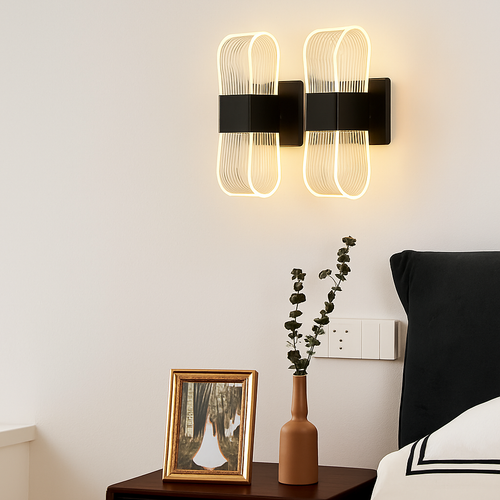 applique murale LED moderne elliptique pour décoration intérieure - vue 4 sur 9