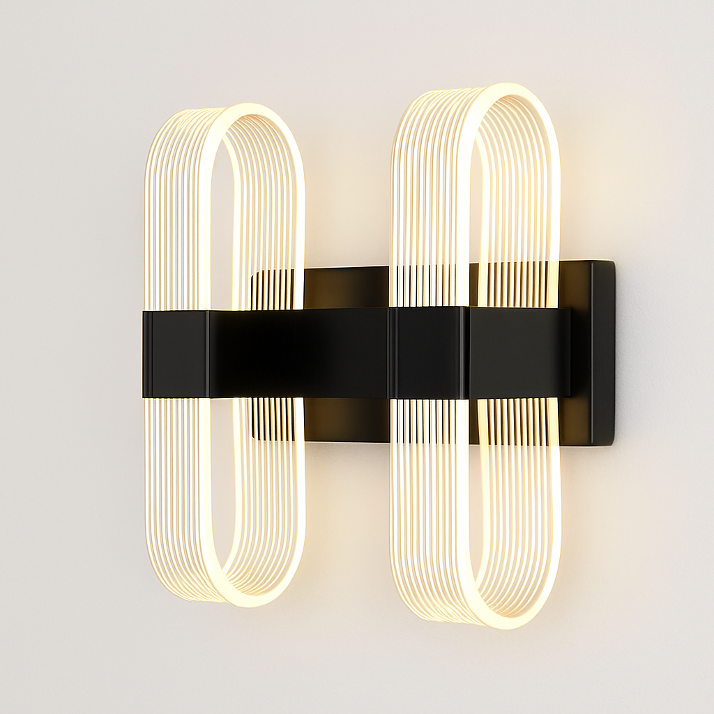 applique murale LED moderne elliptique pour décoration intérieure - vue 4 sur 9