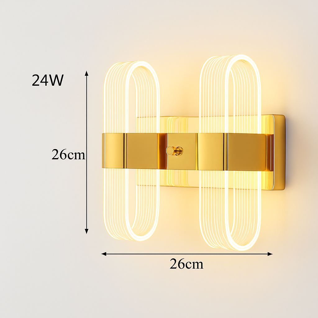 applique murale LED moderne elliptique pour décoration intérieure - vue 5 sur 9